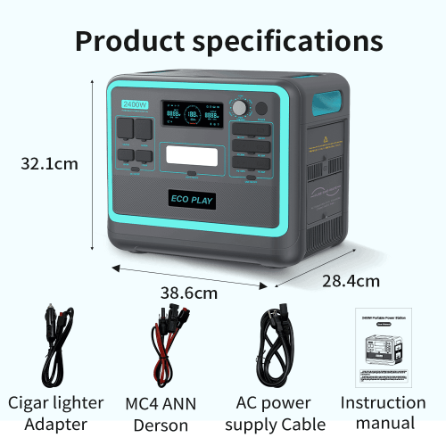 Portable Power Station; 2048Wh LiFePO4 Battery Backup; 1.8H Fast Charging; 2400W AC Outlets(4800W Peak); 25A RV Output; Solar Generator for Portable Power Station; 2048Wh LiFePO4 Battery Backup; 1.8H Fast Charging; 2400W AC Outlets(4800W Peak); 25A RV Output; Solar Generator for